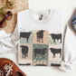 FARMHOUSE COW- Crew Sweatshirt