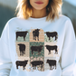 FARMHOUSE COW- Crew Sweatshirt