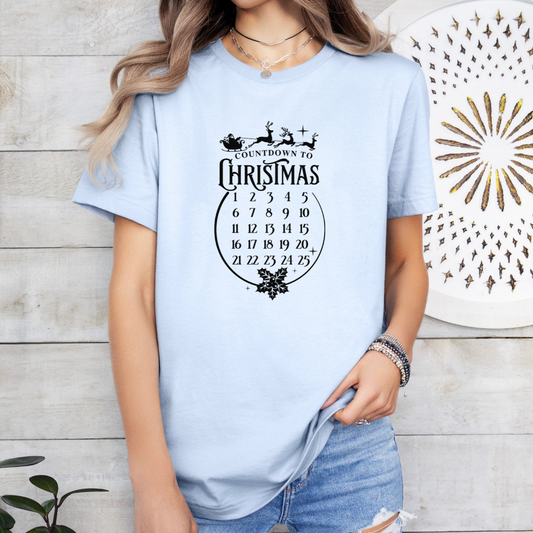 ❄️Count Down to Christmas Calendar Globe Tee Unisex