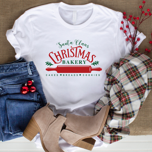 SANTA CHRISTMAS BAKERY Unisex Tee