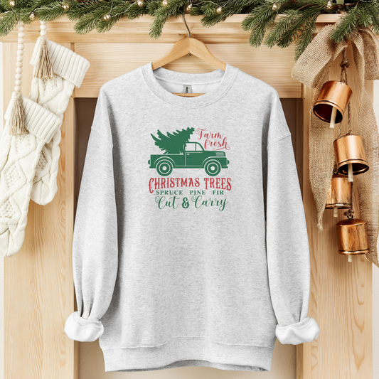 CHRISTMAS TREE & TRUCK-Unisex Heavy Blend™ Crewneck Sweatshirt