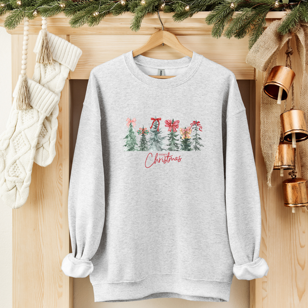 CHRISTMAS TREES & BOWS-Unisex Heavy Blend™ Crewneck Sweatshirt