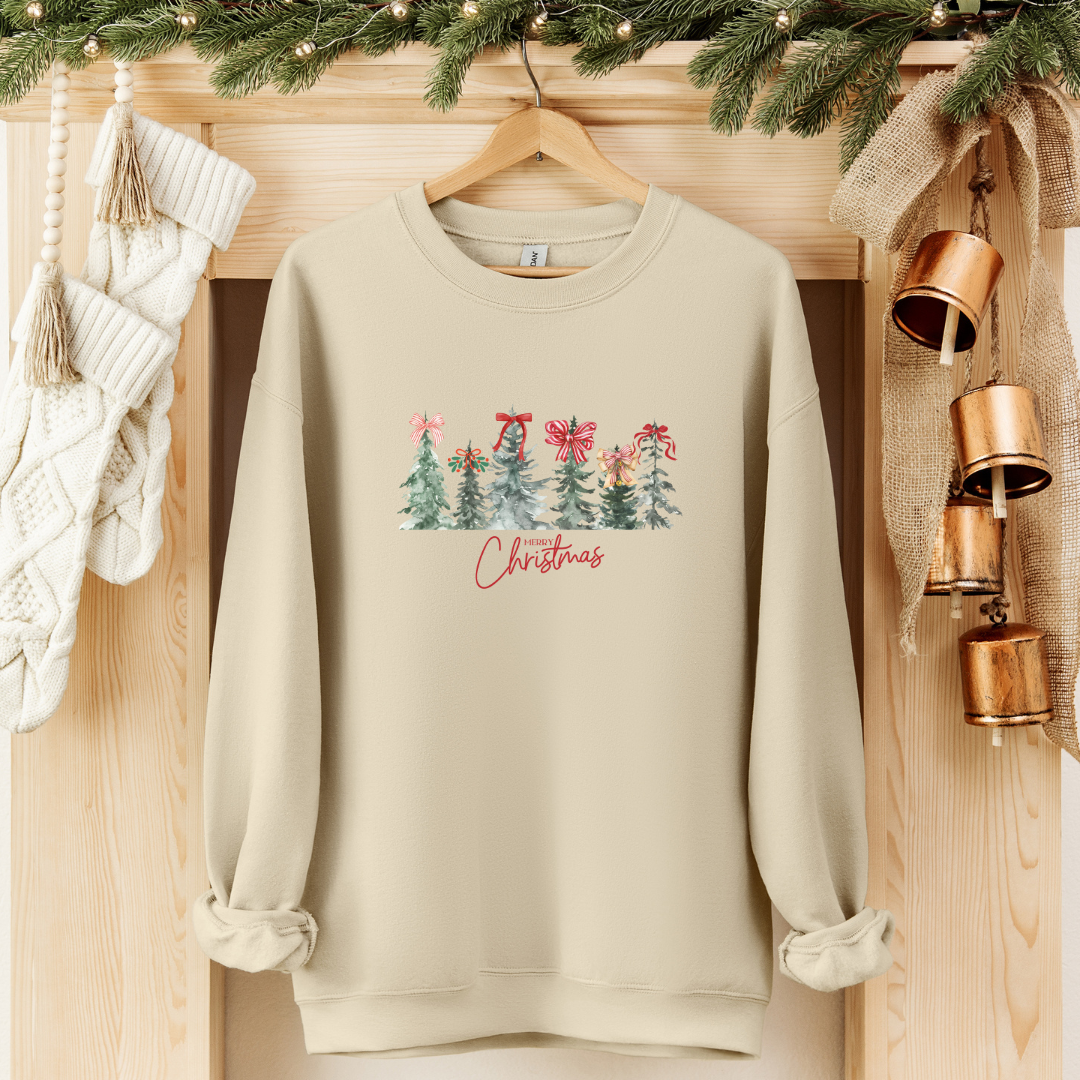 CHRISTMAS TREES & BOWS-Unisex Heavy Blend™ Crewneck Sweatshirt