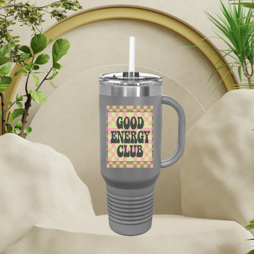 GOOD ENERGY CLUB -Insulated Travel Mug, 40oz