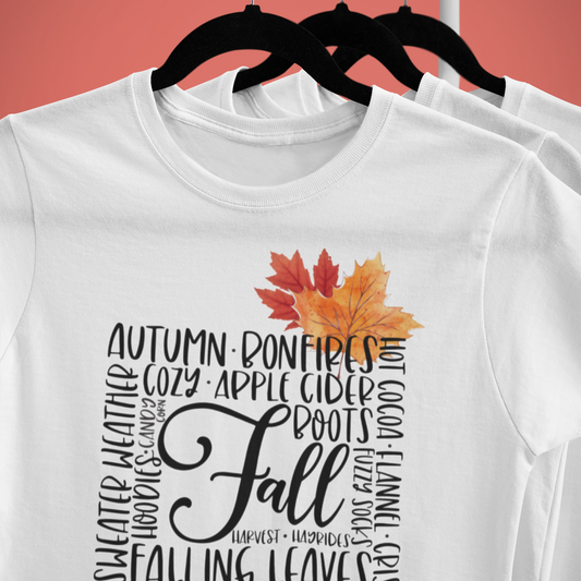 🍁AUTUMN WORD ART  Unisex Tee