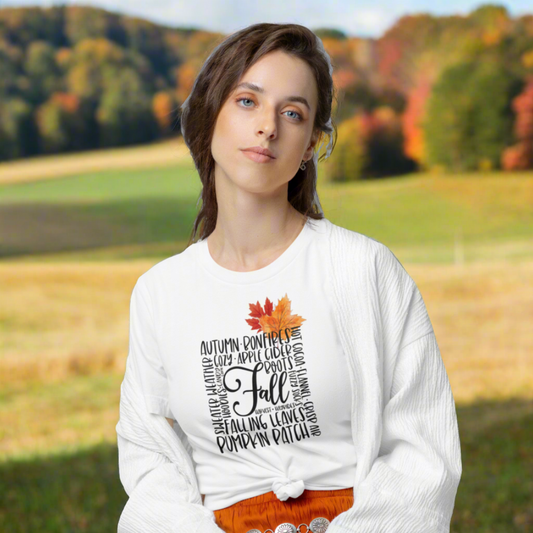 🍁AUTUMN WORD ART  Unisex Tee