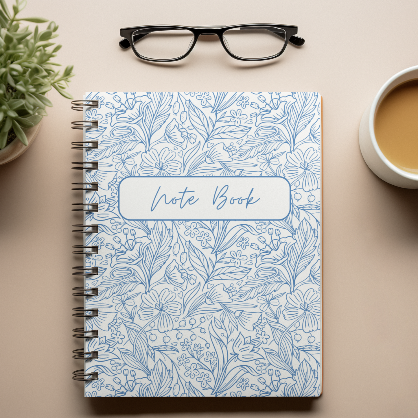 Floral Spiral Notebook - Ruled Line